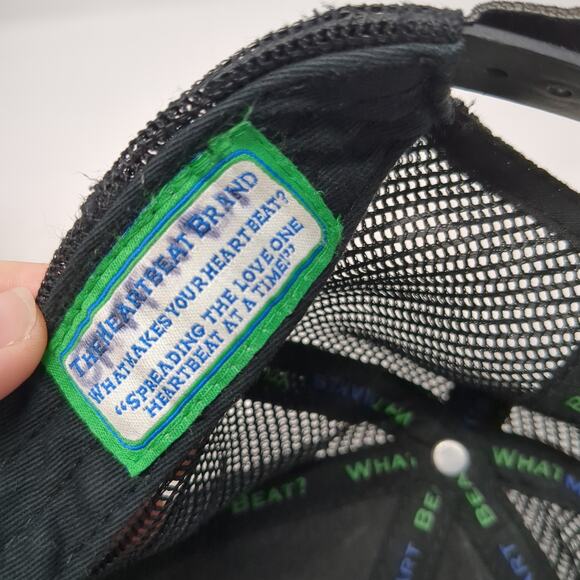 Idaho Heartbeat Snapback Trucker Hat Multi One Size Adjustable Camo Mesh Back - Picture 9 of 9